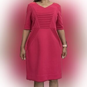 ANTONIO MELANI Vibrant Pink Long Sleeve Dress